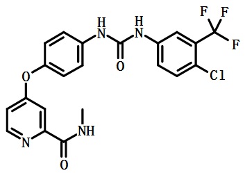 索拉非尼的結構式